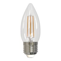 Изображение Лампа светодиодная LED-C35-5W/WW/E14/CL/DIM GLA01TR форма "свеча" прозр. Air теплый бел. 3000К диммир. упак. картон Uniel UL-00002860 