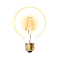 Изображение Лампа светодиодная LED-G95-6W/GOLDEN/E27 GLV21GO Vintage форма "шар" зол. колба упак. картон Uniel UL-00002359 