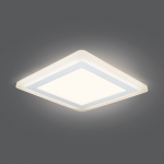 Изображение Светильник светодиодный Backlight BL124 квадрат. акрил 12+4Вт LED 3000К 190х190 Gauss BL124 