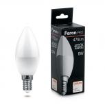 Изображение Лампа светодиодная LED 6вт Е14 белый матовая свеча Feron.PRO OSRAM 38045 