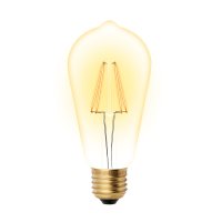Изображение Лампа светодиодная LED-ST64-5W/GOLDEN/E27 GLV22GO Vintage форма "конус" зол. колба упак. картон Uniel UL-00002360 