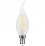 Изображение Лампа светодиодная LED 11вт Е14 белый матовая свеча на ветру FILAMENT 38011 