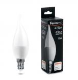 Изображение Лампа светодиодная LED 6вт Е14 белый матовая свеча на ветру Feron.PRO OSRAM 38048 