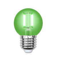 Изображение Лампа светодиодная LED-G45-5W/GREEN/E27 GLA02GR форма "шар" Air color зел. упак. картон Uniel UL-00002988 