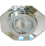 Изображение Светильник ИВО-50w 12в G5.3 серебро со стеклом серебро 19730 