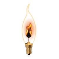 Изображение Лампа декоративная IL-N-CW35-3/RED-FLAME/E14/CL с типом свечения "эффект пламени" форма "свеча на ветру" прозр. упак. картон Uniel UL-00002982 