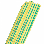 Изображение Трубка термоусадочная ТУТ нг 10/5 желт./зел. 1м (уп.50шт) PROxima EKF tut-10-yg-1m 