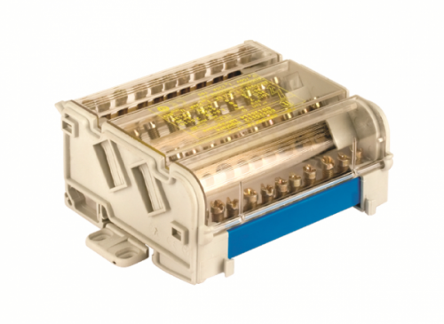 Изображение Блок распределительный на DIN рейку 2р 125А, 11х6мм 2х7,5мм 2x9мм.  упак.:2  BD125152 