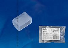 Изображение Зажим изолирующий UCW-K14-CLEAR 025 POLYBAG (заглушка) для светодиодной ленты 220В 14-16х7мм прозр. (уп.25шт) Uniel UL-00000871 