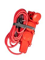 Изображение Удлинитель на каучуковой колодке 3х5м 16А 250В 4000Вт IP44 каучук КГ 3х2.5 красн. УХз16 Россия КОСМОС YKsm5m-3g(16A)KG-R 