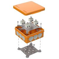 Изображение Коробка коммутационная огнестойкая двухкомпонентная 100х100х40 60-0303-FR2.5-8 Е15-Е120 RAL2003 Промрукав 60-0303-FR2.5-8 