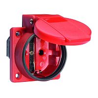 Изображение Розетка встраиваемая Schuko 16А 3п 250В IP54 с уплотнит. красн. Bals 71084 