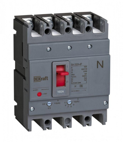 Изображение Выключатель автоматический силовой 4P 80А 35кА ВА-332А SchE 28115DEK 