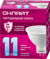 Изображение Лампа светодиодная 90 434 OLL-MR16-11-230-6.5K-GU5.3 ОНЛАЙТ 90434 
