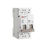 Изображение Выключатель автоматический 2п D 4А 4.5кА ВА 47-63N PROxima EKF M634204D 