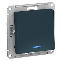 Изображение Выключатель 1-клавишный Schneider Electric ATLASDESIGN, с подсветкой, скрытый монтаж, изумруд  ATN000813 