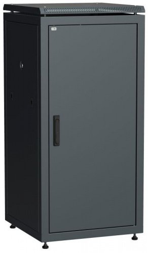 Изображение Шкаф сетевой 19дюйм LINEA N 24U 600х600мм металлическая передняя дверь черн. ITK LN05-24U66-M 