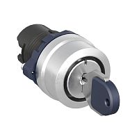 Изображение Головка переключателя с ключом на 3 положения с фиксацией стандартная ручка алюм. черн. DKC M22S-KL3A 