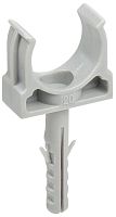 Изображение Держатель для труб (клипса) CT20 с защелкой и дюбелем без винта ELASTA IEK CTA10MP-CT20-K41-100 