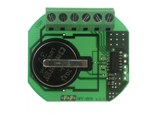 Изображение Система модульная FW-RC5 (передатчик 5-и клавишный; питание от аккумулятора; установка в монтаж. коробку d60мм) F&F EA14.002.015 