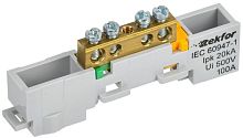 Изображение Шина PE "земля" неизол. на универс. держ. 6х9-4-Ж TEKFOR IEK TF-NN10-04-DL-K05 