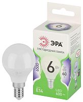 Изображение Лампа светодиодная GREEN LINE P45-6W-865-E14 GL 6Вт шар 6500К свет холод. E14 Эра Б0067069 