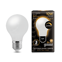 Изображение Лампа светодиодная LED 10Вт E27 2700К Filament A60 OPAL dimmable Gauss  102202110-D (упак.10 шт.) 