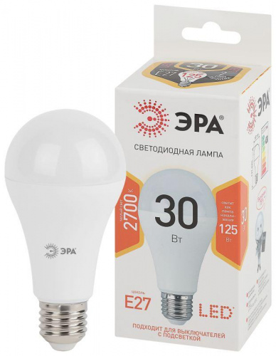 Изображение Лампа светодиодная LED A65-30W-827-E27 A65 30Вт груша E27 тепл. бел. ЭРА Б0048015 