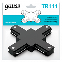 Изображение Коннектор для трековых шинопроводов (+) черн. Gauss TR111 