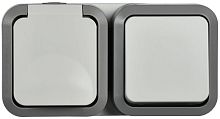 Изображение Блок ОП розетка + выключ. горизонт. TORS 16А IP55 TS242 бел. IEK TS-G10-6-55-V-K41 