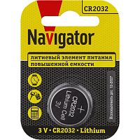 Изображение Элемент питания литиевый CR2032 93 823 NBT-CR2032-BP1 (блист.1шт) NAVIGATOR 93823 