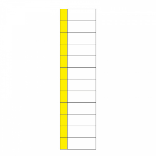 Изображение Наклейка маркировочная таблица 12 модулей (50х216мм) Rexant 55-0010 