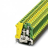 Изображение Клемма 2-проводная проходная винтовая 10мм2 на DIN рейку JUSLKG 10N желто-зеленая 800V/76A  3003923WE WONKE ELECTRIC 