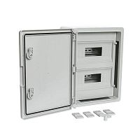 Изображение Корпус пластиковый распределительный ЩРН-24 IP65 сер. дверь 400х300х170 Промрукав PR08.26499 