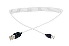 Изображение Кабель USB универсальный microUSB шнур витой 1м бел. Rexant 18-4301 