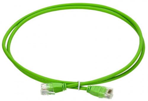 Изображение Патч-корд кат.6 UTP 1м slim колпачок без язычка зел. ITK PC02-C06UL-1M-SL-NT 