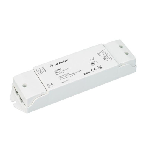 Изображение Диммер SMART-D1-DIM (12-24В 1х10А 2.4G) (IP20 пластик) Arlight 029920 