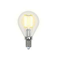 Изображение Лампа светодиодная LED-G45-5W/NW/E14/CL/DIM GLA01TR форма "шар" прозр. Air свет бел. 4000К диммир. упак. картон Uniel UL-00002870 