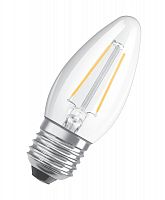 Изображение Лампа светодиодная LED 5Вт E27 CLB60 тепло-бел, Filament прозр.свеча OSRAM  4058075212398 