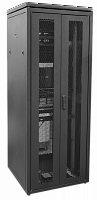 Изображение Шкаф сетевой LINEA N 42U 800х800мм распашная перф. передняя дверь задняя перф. черн. ITK LN05-42U88-2PP 