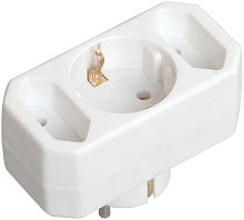 Изображение Разветвитель 3-м 16А IP20 Т-01/01-2 1-м кругл. + 2-м плоск. IEK WTP10-16-21 