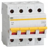 Изображение Выключатель нагрузки ВН-32 32А/4П IEK MNV10-4-032 