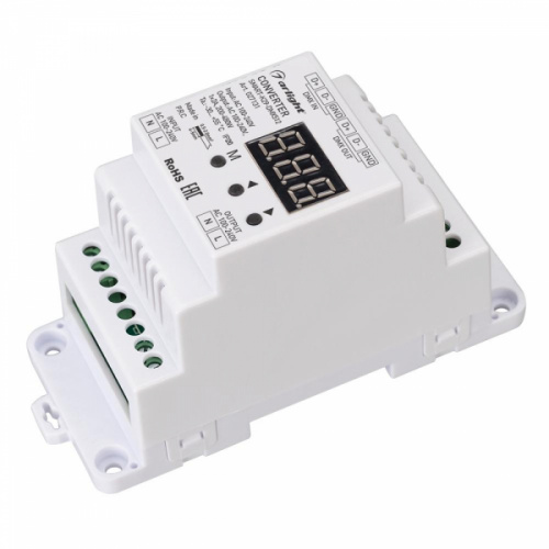 Изображение Конвертер SMART-K29-DMX512 (230V, 1x2A, TRIAC, DIN) (Arlight, IP20 Пластик, 5 лет) 27131 