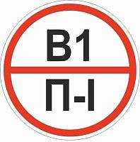 Изображение Знак "Категории помещения по взрывопожарной и пожарной опасности В1 П-I" 200х200мм пластик EKF pn-b1-p-l 