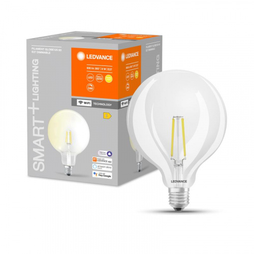 Изображение Лампа светодиодная SMART+ Filament Globe Dimmable 60 5.5Вт E27 LEDVANCE 4058075528291 