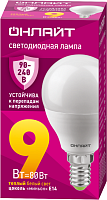 Изображение Лампа светодиодная 90 542 OLL-G45-9-230-2.7К-E14-FR PRO 90-240В ОНЛАЙТ 90542 