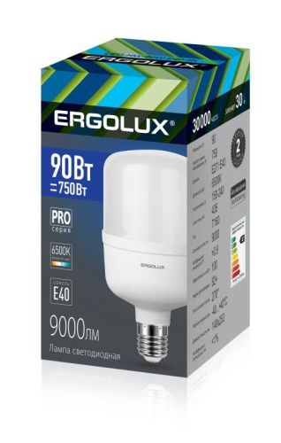 Изображение Лампа светодиодная LED-HW-90W-E40-6K PRO 90Вт 6500К холод. бел. E40 150-270В Ergolux 14332 