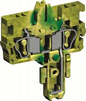 Изображение Разъем "гнездо" с пружинным зажимом на 2 контакта для клемм типа HVTE. 2.5 кв.мм желт./зел. DKC ZHVT910 