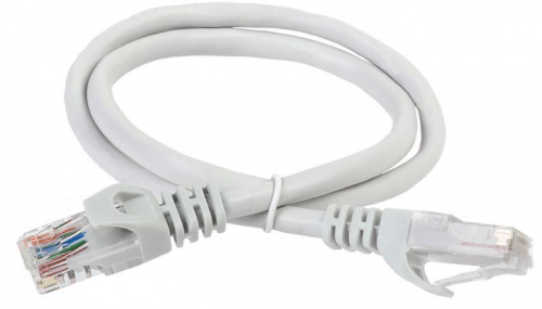 Изображение Патч-корд (коммутационный шнур) ITK категория 5Е UTP 0.5м серый PC01-C5EU-05M 