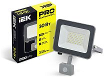 Изображение Прожектор светодиодный СДО 07-30Д 30Вт 6500К IP54 с датчиком движ. сер. IEK LPDO702-30-K03 